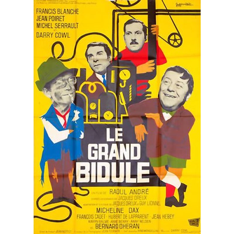 Le Grand Bidule - Véritable Affiche De Cinéma Pliée - Format 120x160 Cm -De Raoul André Avec Michel Serrault, Jean Poiret, Micheline Dax, Francis Blanche, Darry Cowl - 1967