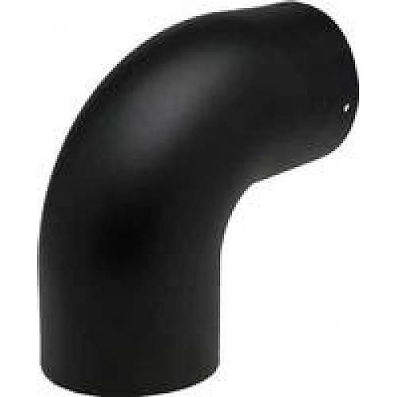 Coude 90° en acier émail noir mat - diamètre 150 mm - Sanpli TEN