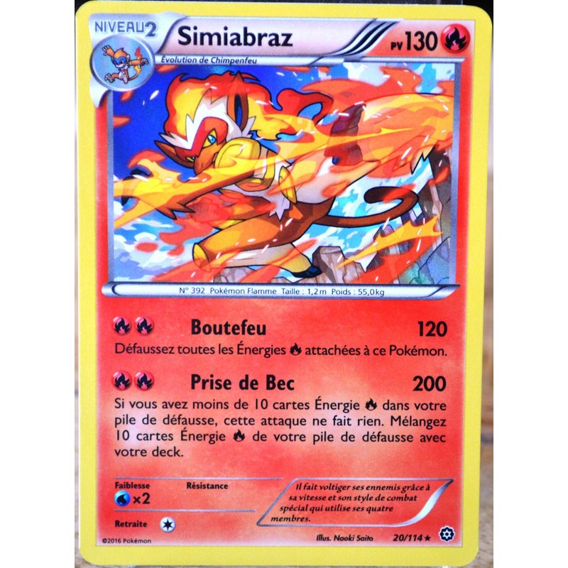 Carte Pokémon 20/114 Simiabraz 130 Pv - Holo Xy - Offensive Vapeur Neuf Fr