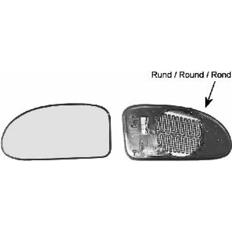 Verre De Rétroviseur, Rétroviseur Extérieur Droite Ford Focus De 10/1998 À 11/2004