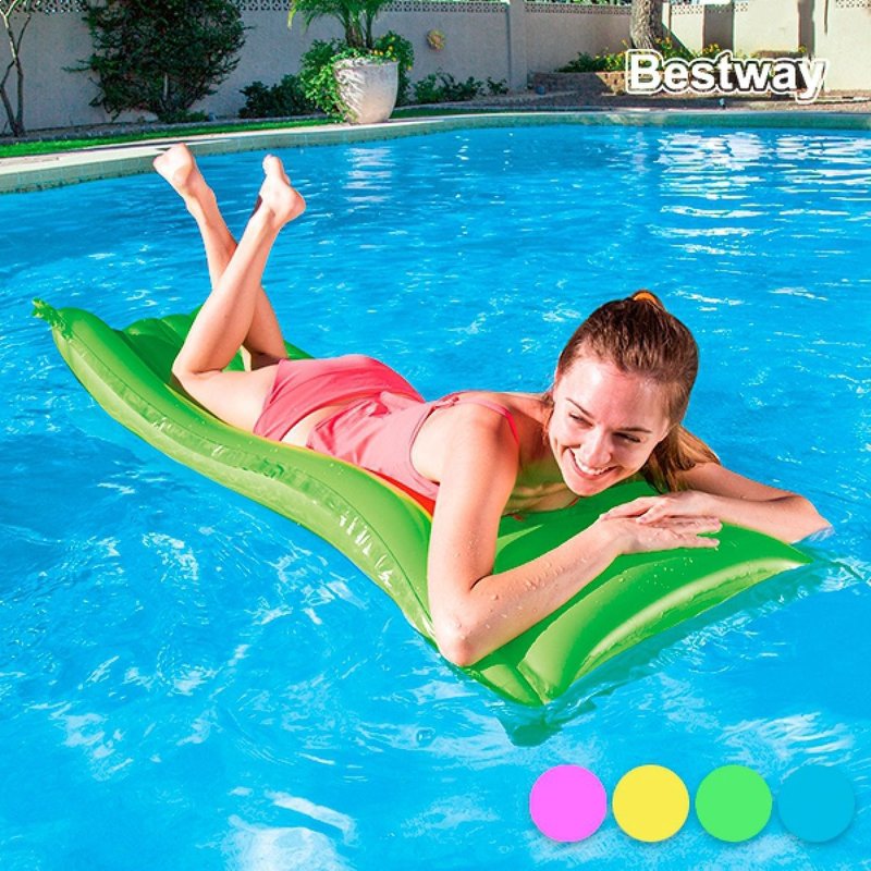 Matelas Bouée Gonflable Colorée Piscine Mer Bleu