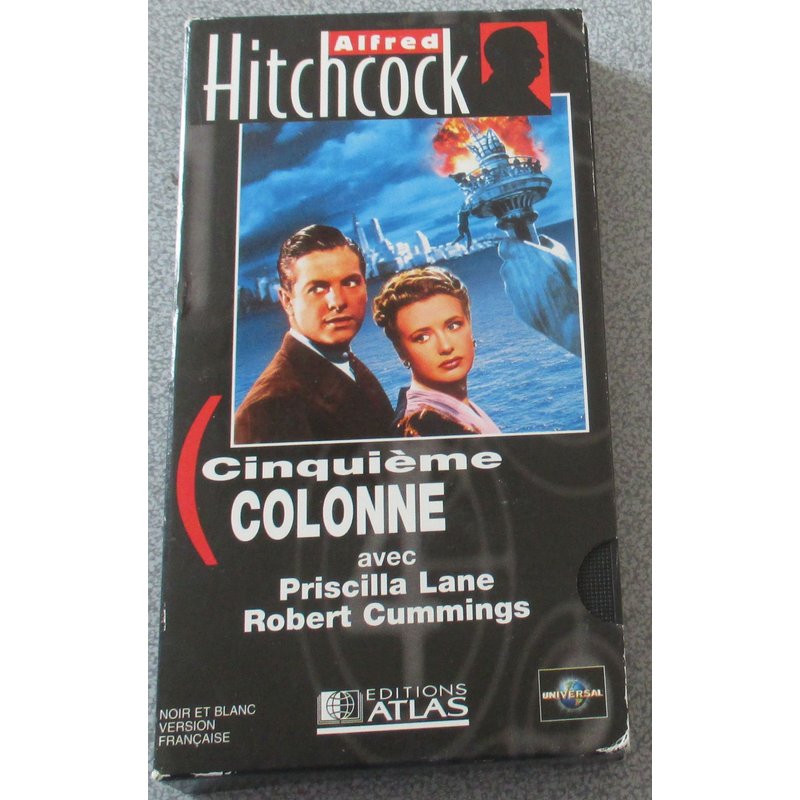 Cinquième Colonne D' Alfred Hitchock - Vhs En Noir Et Blanc - Version Française - Editions Atlas