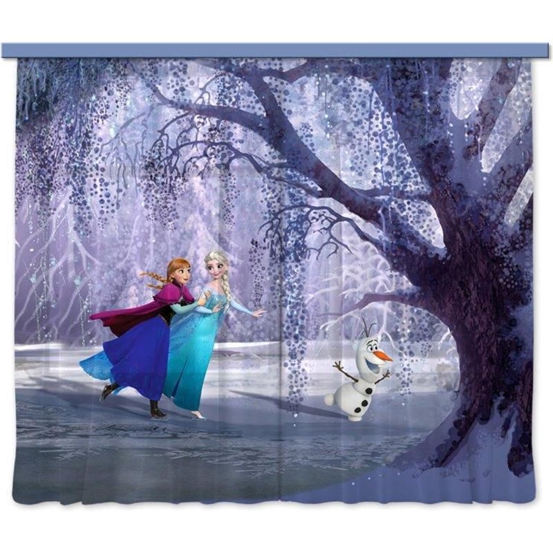 Disney La Reine De Neige Skating -Set De 2 Rideaux Pour Chambre Enfant -180 X 160 Cm (2x 90x160cm)