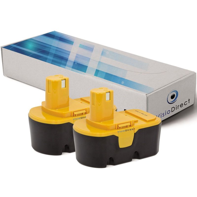 Lot de 2 batteries pour Ryobi P570 outil-multifonctions 3000mAh 18V - Visiodirect -