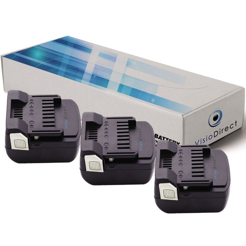 Lot de 3 batteries type 330558 pour Hitachi 3000mAh 14.4V - Visiodirect -