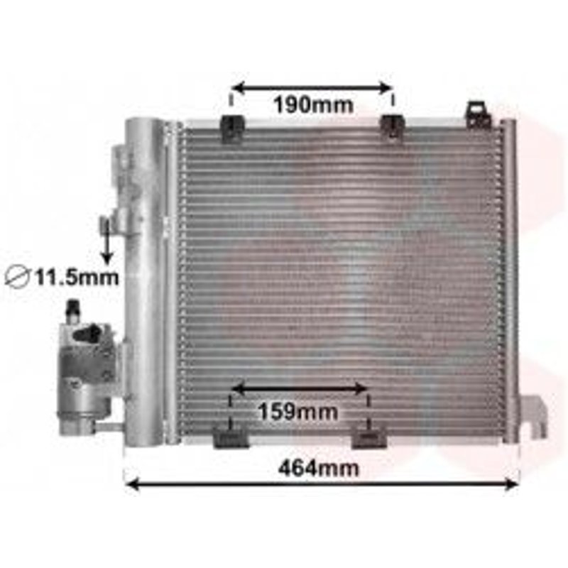 Condenseur Avec Bouteille Pour Opel Astra G De 1998 À Avril 2004 Version 1.7 Td / 1.7 Cdti / 2.0 Dti / 2.2 Dti
