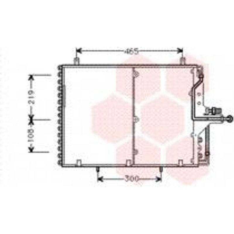 Condenseur Sans Bouteille Pour Mercedes Classe E W124 De 1993 À 1995 Version 280e / 300e / 320e