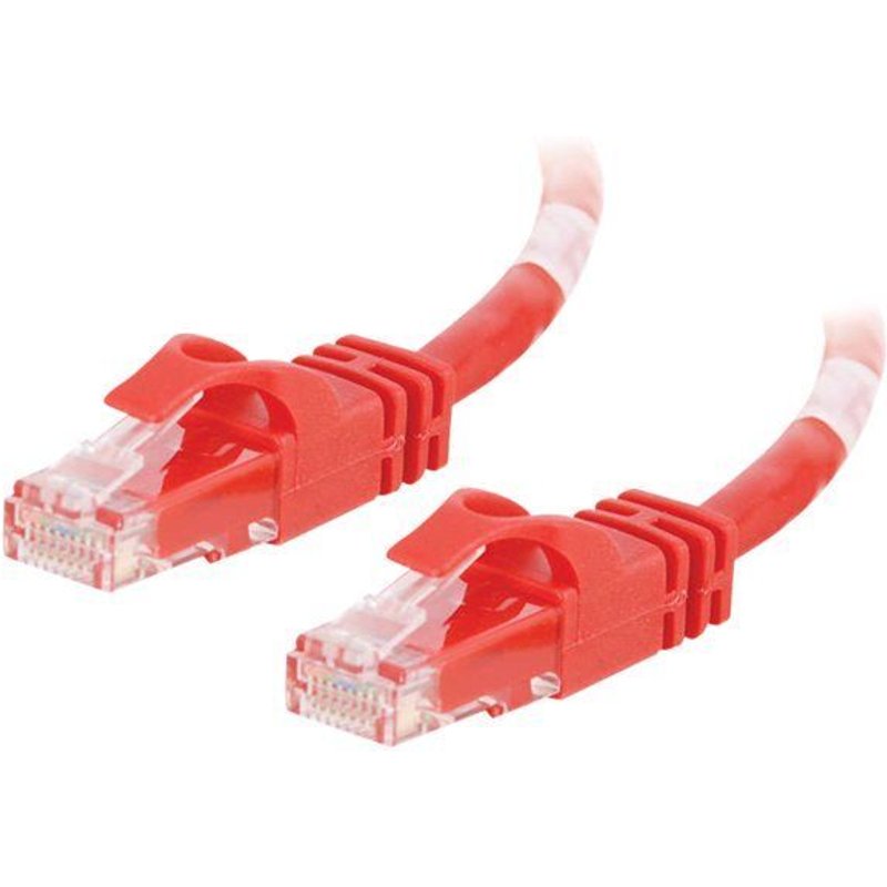 C2G Cat6 Booted Unshielded (UTP) Network Patch Cable - Cordon de raccordement - RJ-45 (M) pour RJ-45 (M) - 5 m - UTP - CAT 6 - moulé, sans crochet, bloqué - rouge