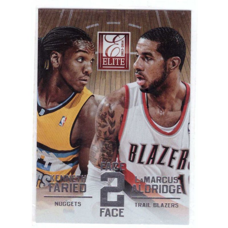 2013-14 Panini Elite - Face 2 Face - 19 - Kennetht Faried & Lamarcus Aldridge (Nuggets & Blazers)