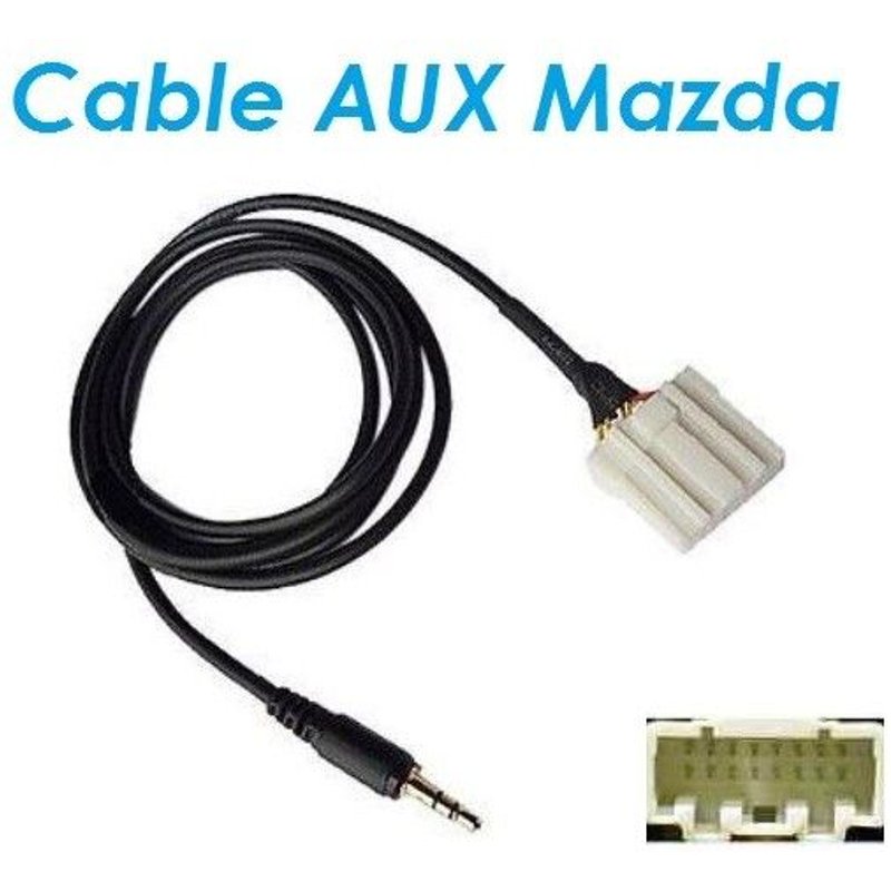 Cable jack auxiliaire mp3 audio autoradio mazda rx-8 - skyexpert