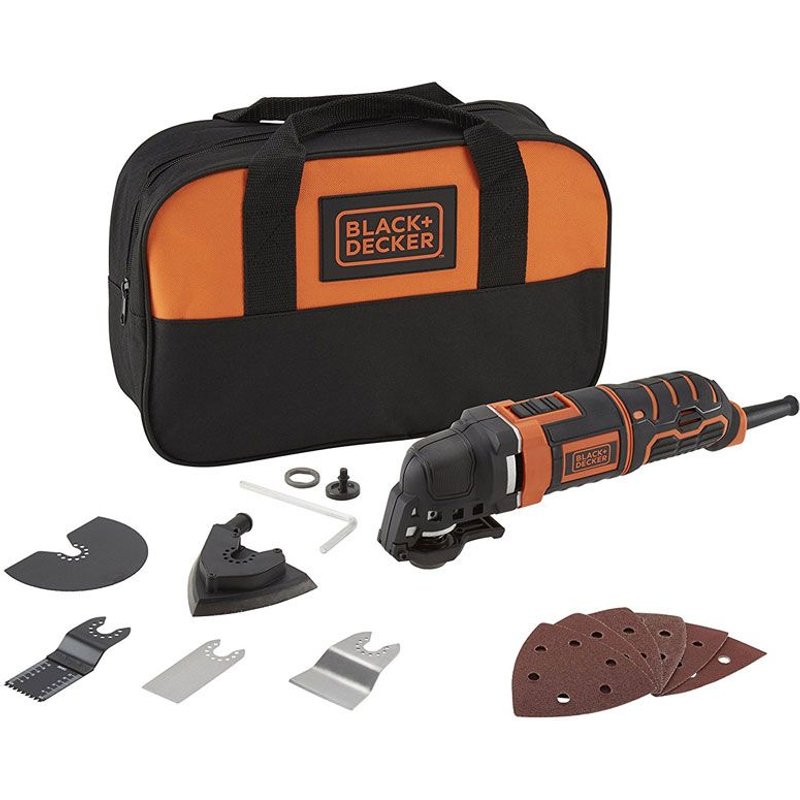 Black & Decker MT300SA2 300W Outil oscillatoire avec 12 accessoires et un sac de transport