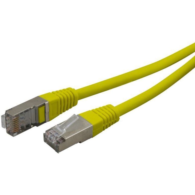 Cordon réseau RJ45 Cat. 6a 100% cuivre double blindé S/FTP LSOH jaune 1.00m