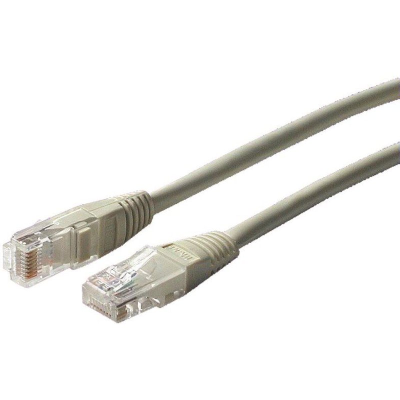 Cordon réseau RJ45 Cat. 6 non blindé UTP gris 1.00m