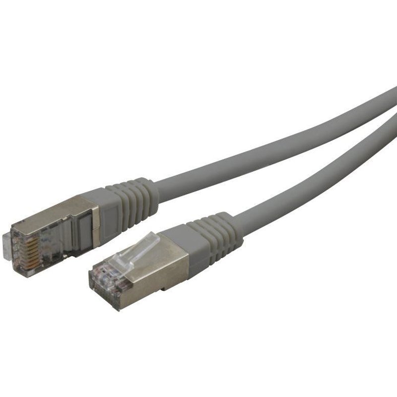 Câble réseau RJ45 blindé ADSL 15.00m Cat.5e gris