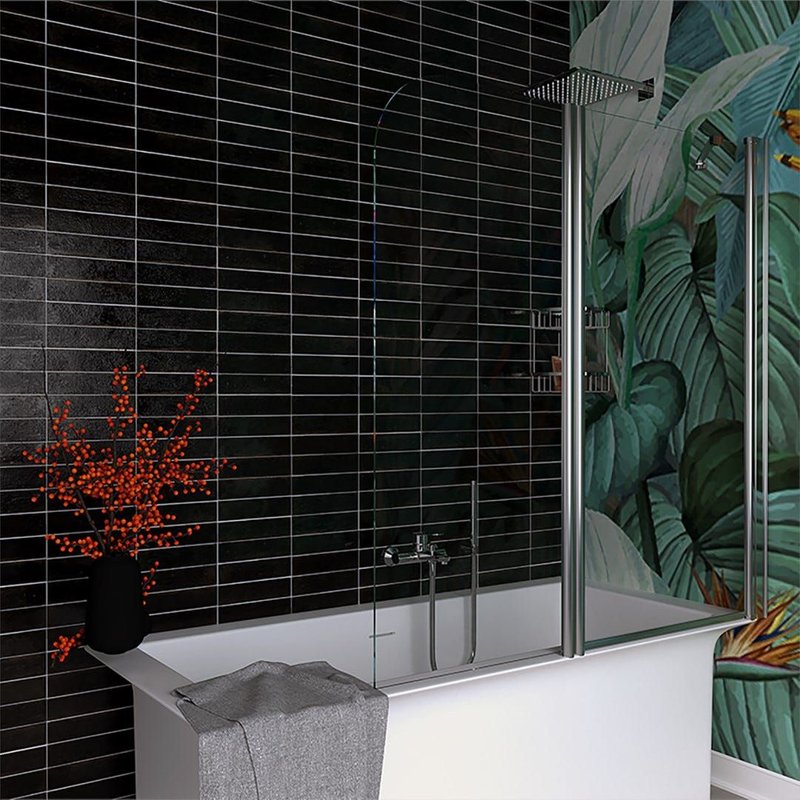 CLOISON PLIANTE 140CM VERRE CLAIR GIADA