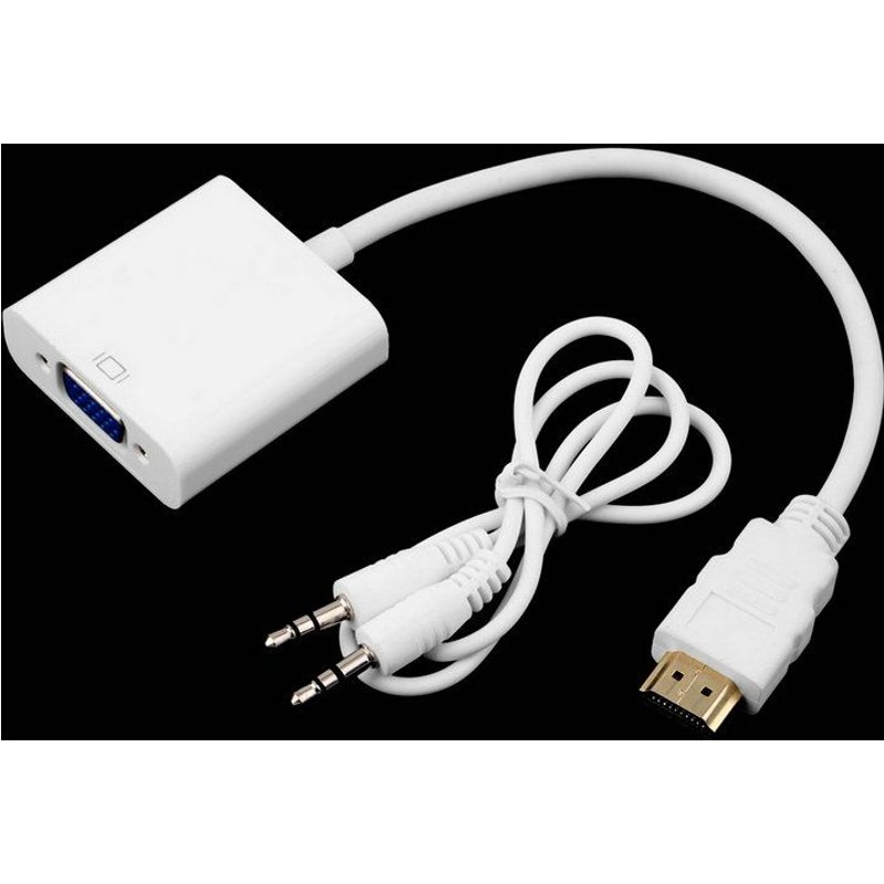 HDMI mâle vers câble VGA femelle adaptateur vidéo convertisseur HDTV 1080p Nouveau, HDMI vers VGA + USB Audio