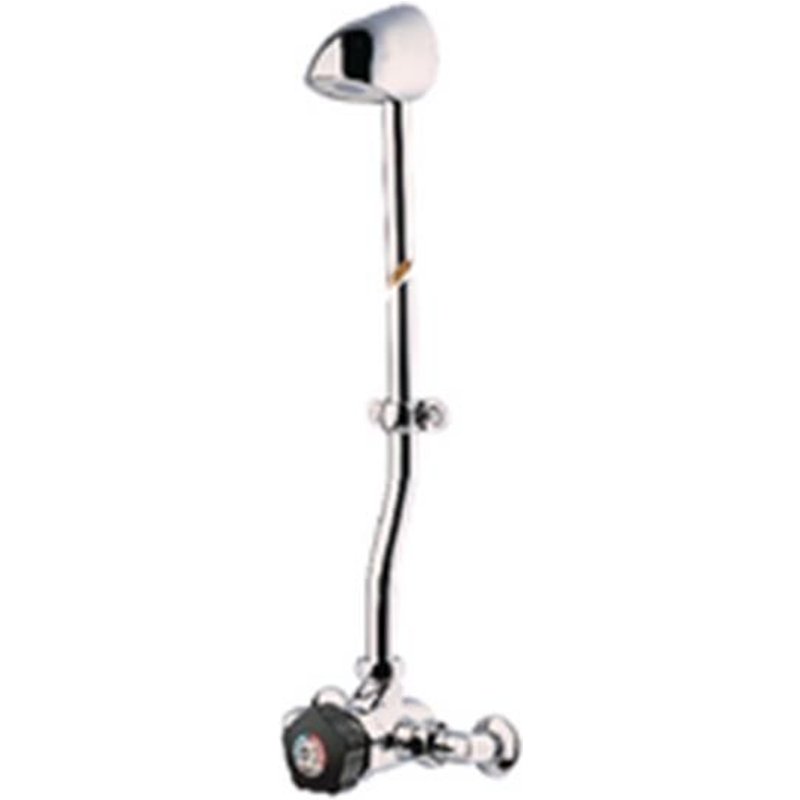 Presto-Mitigeur ALPA pomme de douche fixe avec boutons noir et raccords 35813 - OD