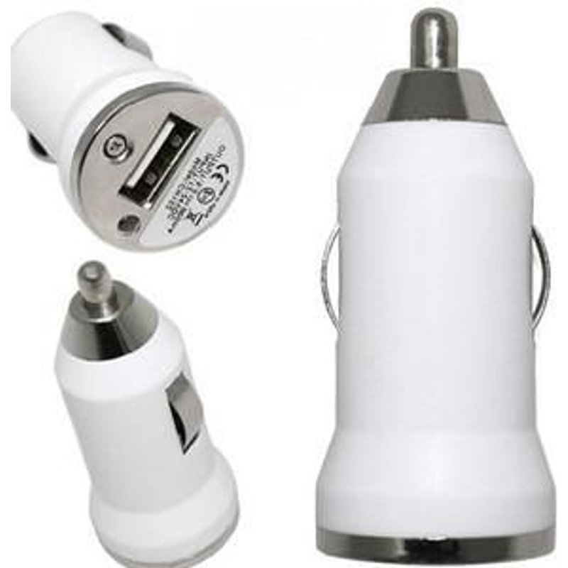 Chargeur Usb Allume Cigare Auto 1a Iphone Samsung Sony Nokia Lg Htc Gps Mp3, Couleur: Blanc