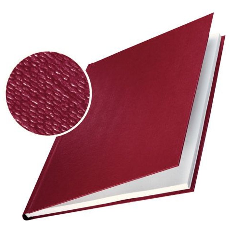 Leitz ImpressBIND - A4 (210 x 297 mm) - 105 feuilles - bordeau lin mat - protection rigide - pour Leitz impressBIND 140, impressBIND 280