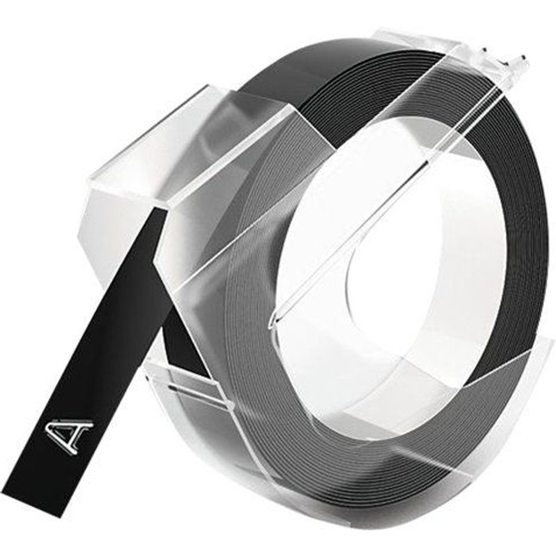 DYMO - Auto-adhésif - noir - rouleau (0,9 cm x 3 m) 1 rouleau(x) bande de gaufrage 3D - pour DYMO Junior embosser