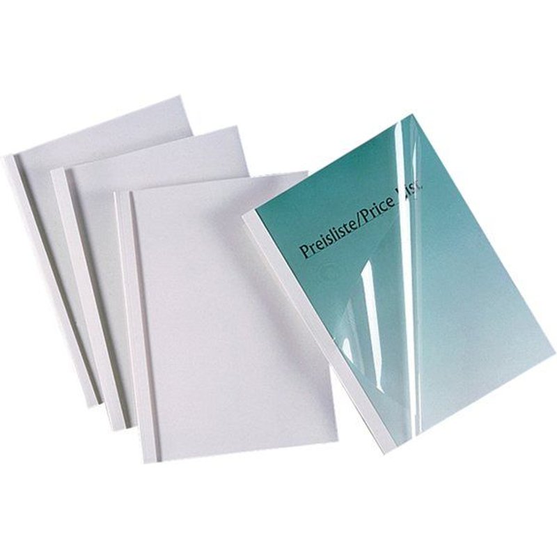 GBC Standard - 20 mm - A4 (210 x 297 mm) - 180 feuilles - 150 micromètres blanc - 50 unités couverture à reliure thermique