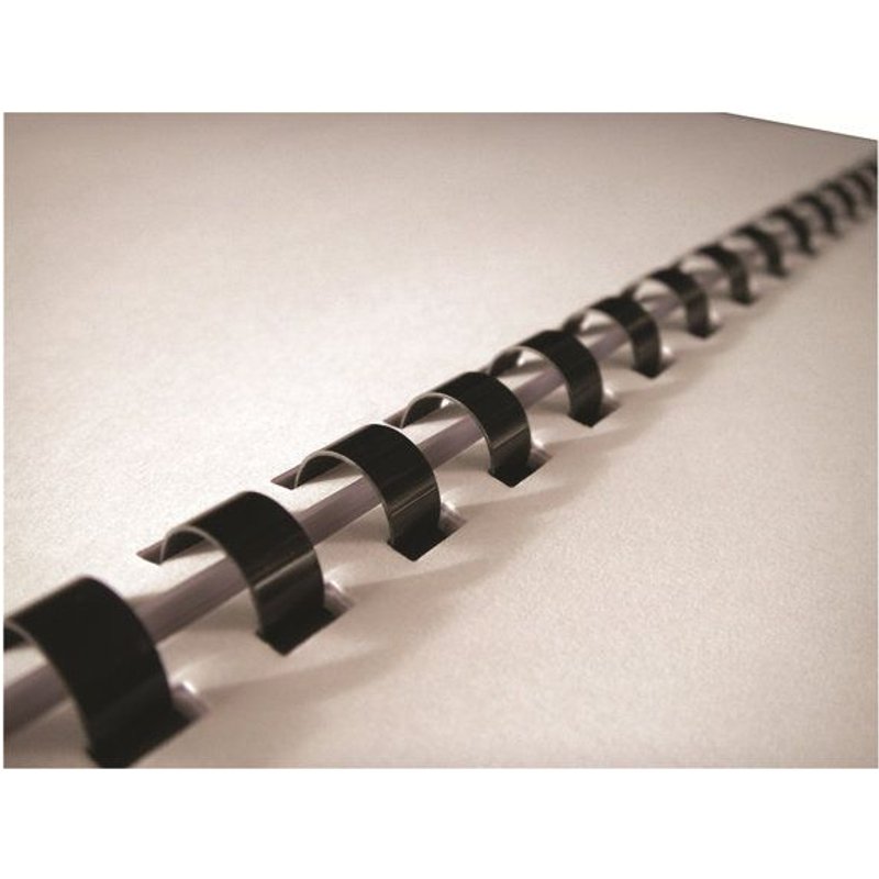 Fellowes - 28 Mm - 21 Anneaux - A4 (210 X 297 Mm) - 240 Feuilles - Noir - 50 Unités Peigne De Reliure En Plastique - Pour Fellowes Galaxy 500, Galaxy E 500, Pulsar 300, Starlet 90