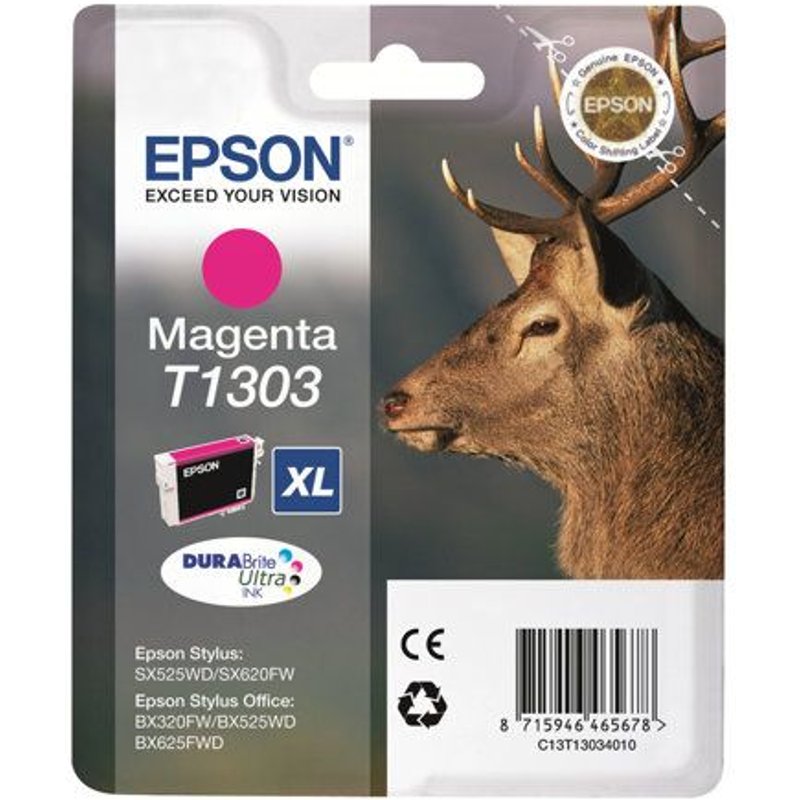 Epson T1303 - 10.1 ml - magenta - original - blister - cartouche d'encre - pour Stylus Office BX630, BX635, BX935; WorkForce WF-3010, 3520, 3530, 3540, 7015, 7515, 7525