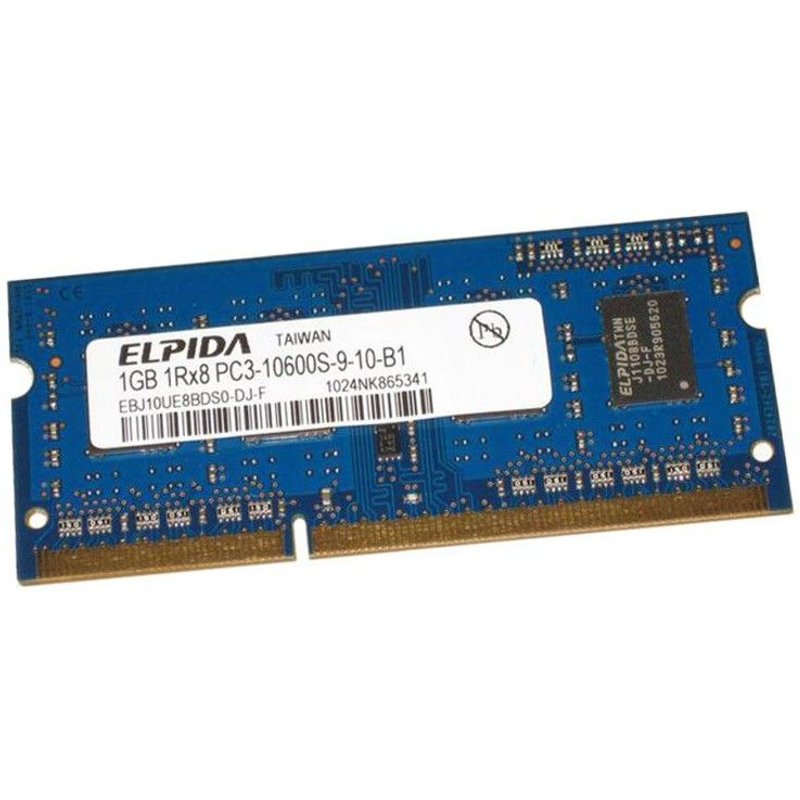 1Go RAM PC Portable SODIMM Elpida EBJ10UE8BDS0-DJ-F DDR3 PC3-10600S 1333MHz CL9