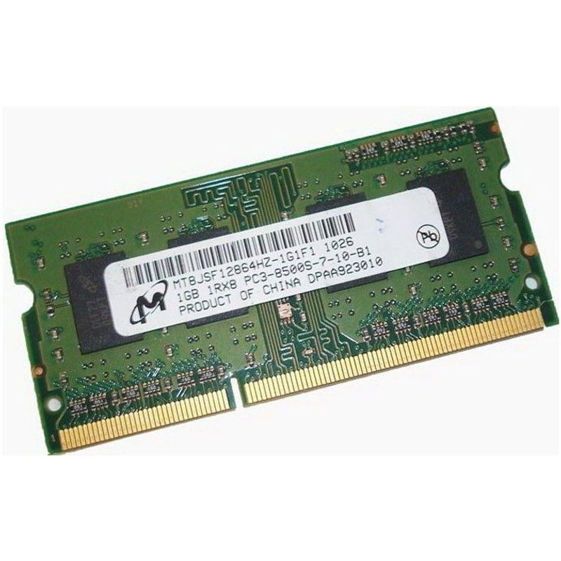 1Go RAM PC Portable SODIMM Micron MT8JSF12864HZ-1G1F1 PC3-8500U DDR3 1066MHz CL7