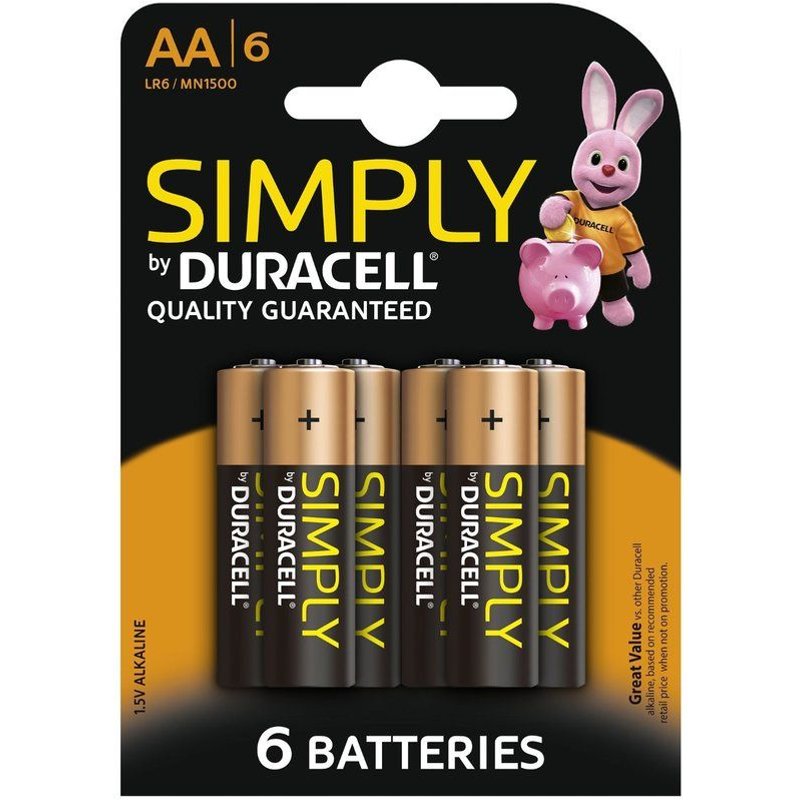 Blister 6 piles Simply AA - LR06
