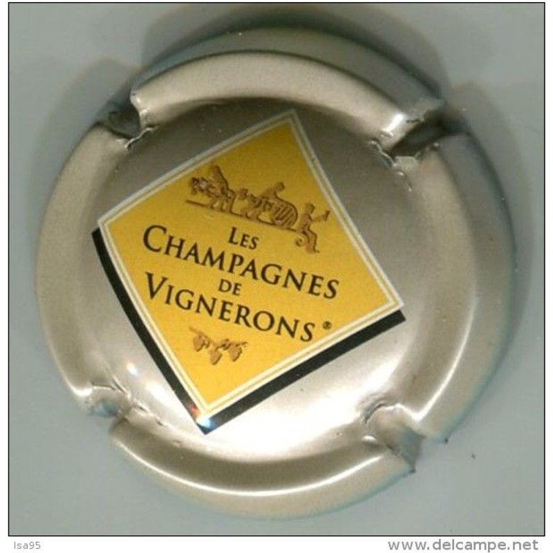 Capsule De Champagne = Les Champages Des Vignerons, Coloris Gris Crème Pale