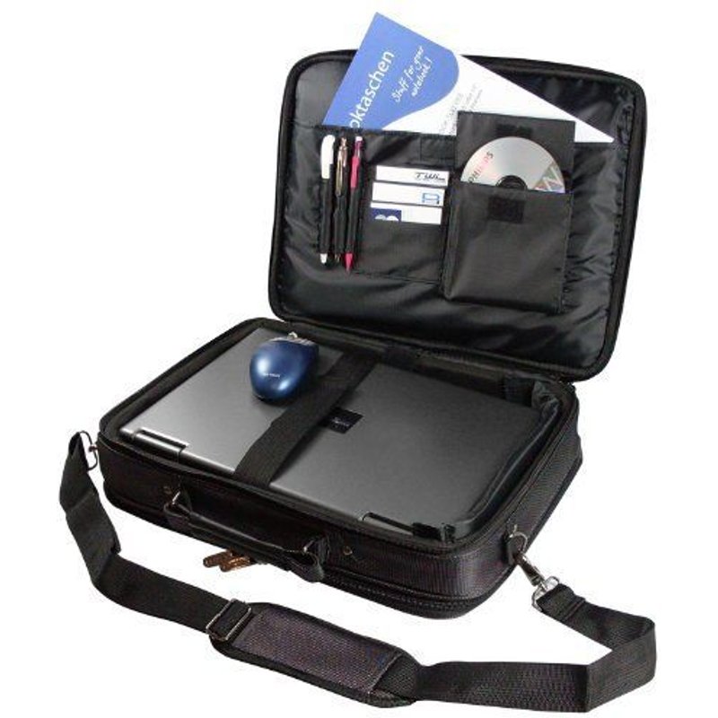 PEDEA Sacoche pour notebooks jusqu'Ă 17,3 pouces souris sans fil, gris