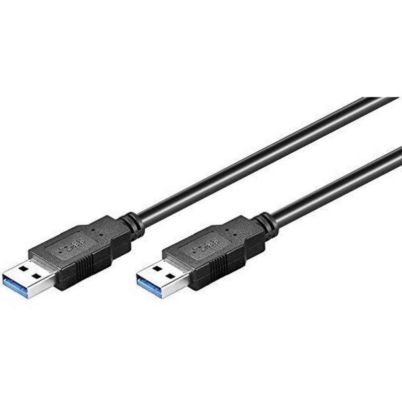 EWENT Câble USB 3.0 Type a Mâle/a/blindé un double femme 28 AWG cuivre la vitesse de transfert jusqu'à 5GMbit longueur de câble 1,8 m Noir
