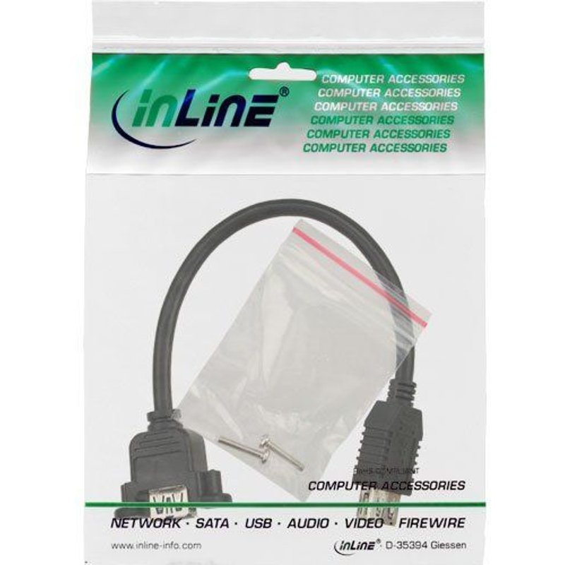 InLine 33445F - Câble USB 2.0, USB A, USB A noir