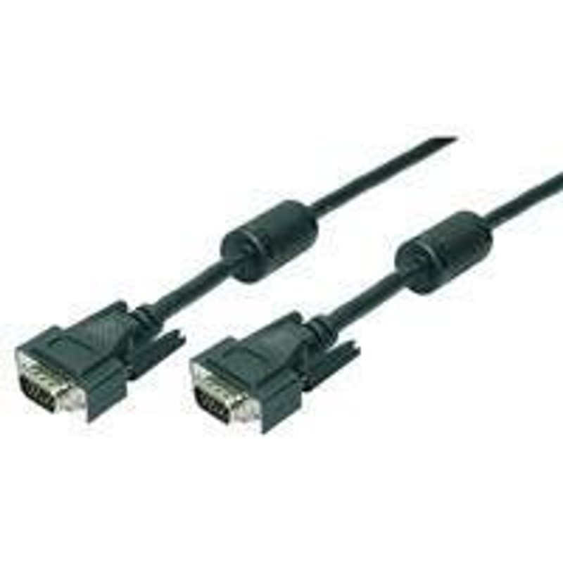 LogiLink CV0002 Câble VGA en ferrite core Mâle/Mâle Double Blindage 3 m Noir
