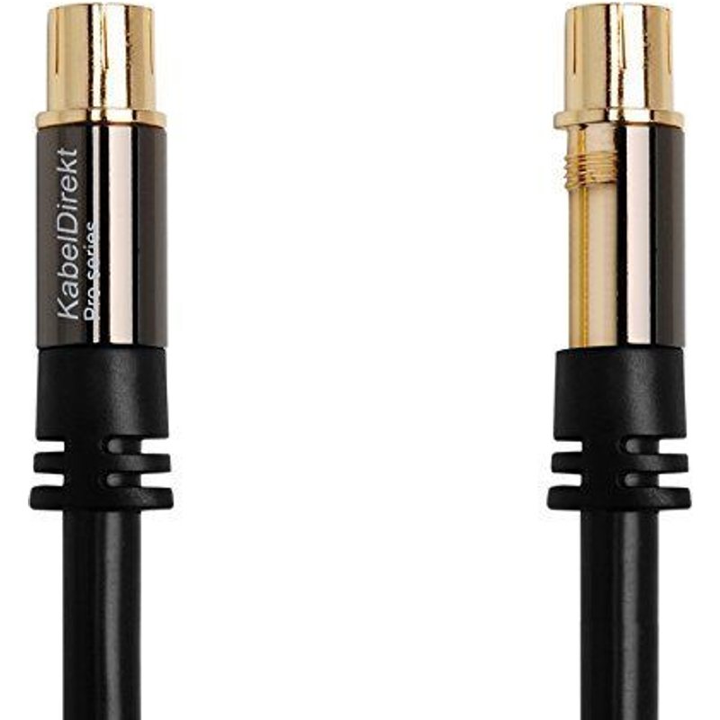 KabelDirekt 15m Câble d'antenne coaxial mâle femelle - PRO Series