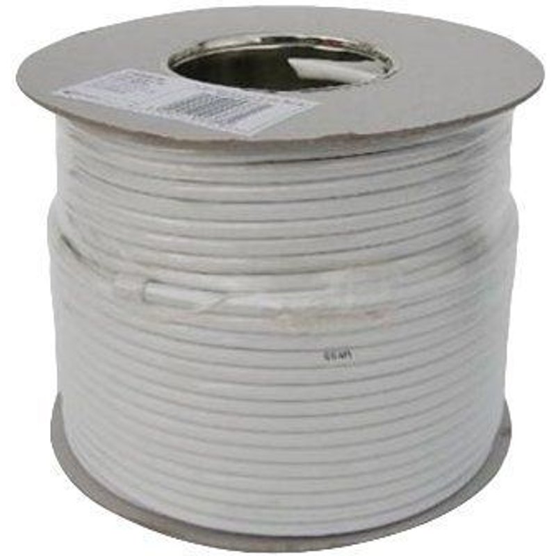 RG6 50 m Webro Câble Coaxial numérique pour antenne et télévision Satellite Blanc