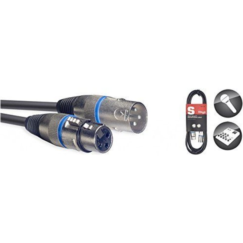 Stagg SMC6 BL Câble pour microphone XLR/XLR - Bleu - 6m