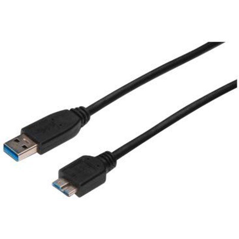 ASSMANN - Câble USB - Micro-USB de type B (M) pour USB (M) - USB 3.0 - 1 m - moulé - noir