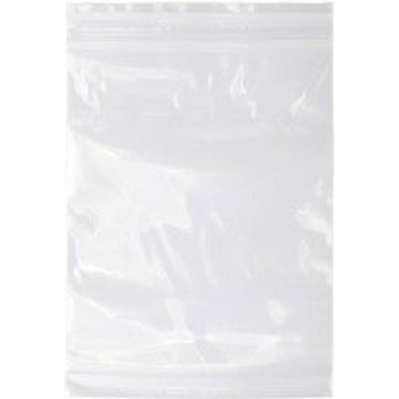 Sac plastique ZIP 150x180 mm - Sachet ZIP transparent 50µ en PEBD - Carton de 1000 sacs
