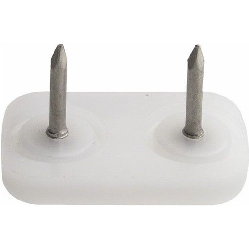 Patin deux pointes blanc-30x18 mm-100 pièces BRICOZOR