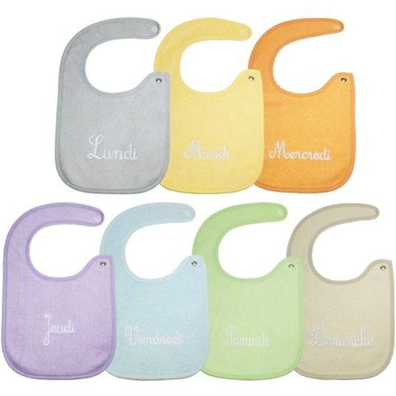Lot De 7 Bavoirs Naissance Semainier - Babycalin