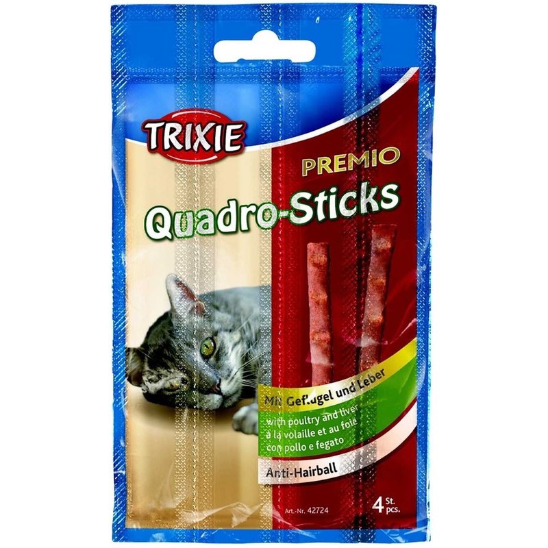 Trixie Premio Anti-Hairball À La Volaille Et Au Foie En Stick Pour Chat 20 Grs