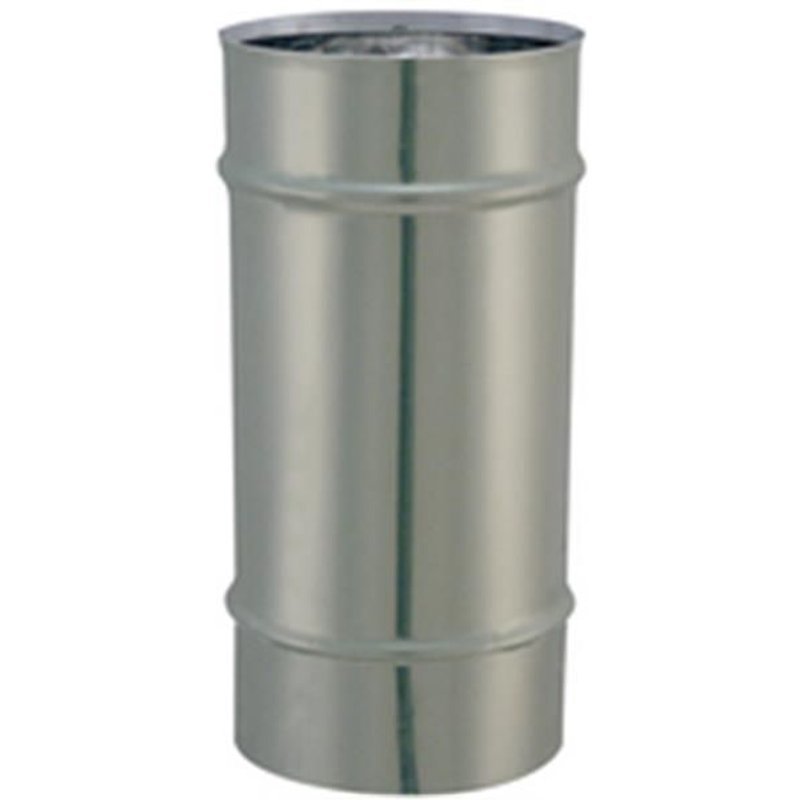 Isotip-Joncoux-Elément Droit Inox 304 Diamètre : 180 Lg : 500 Mm Tous Combustibles Réf 031218