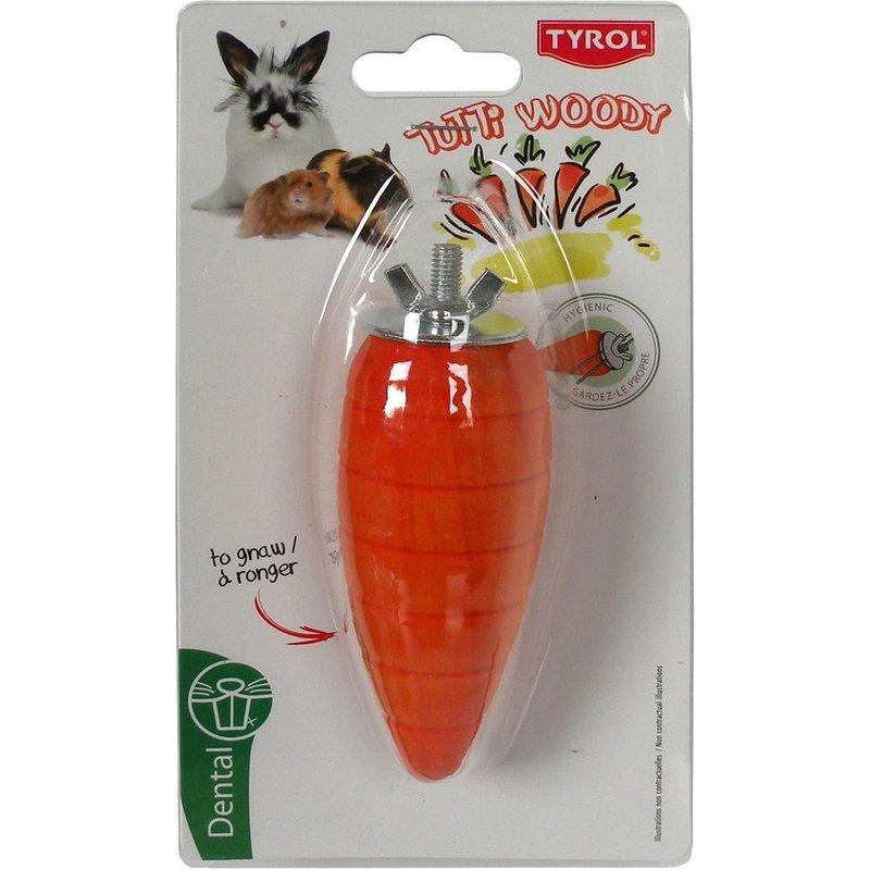 Tyrol - Carotte En Bois À Ronger Tutti Woody Dental Pour Rongeur