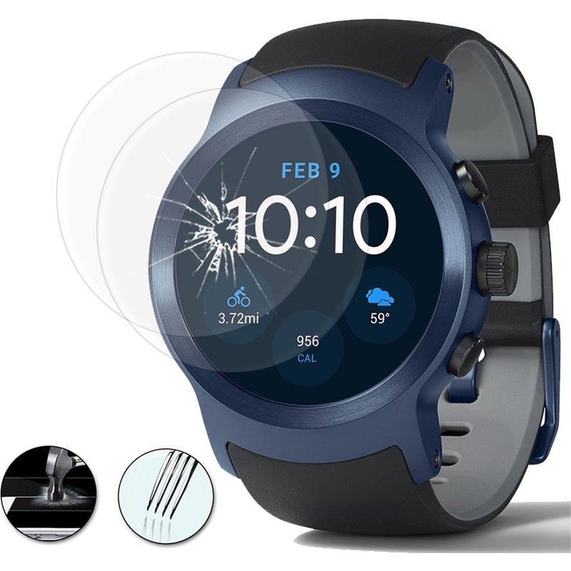 Lot / Pack De 2 Films Verre Trempé Pour Lg Watch Sport 1.38" Protection D'écran