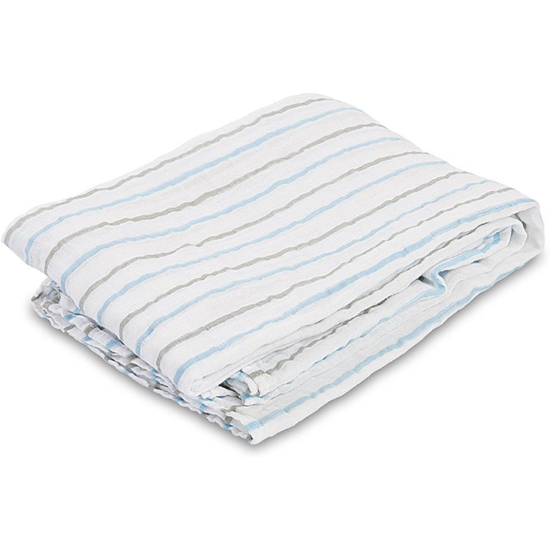 Lange Mousseline - Rayures Bleues