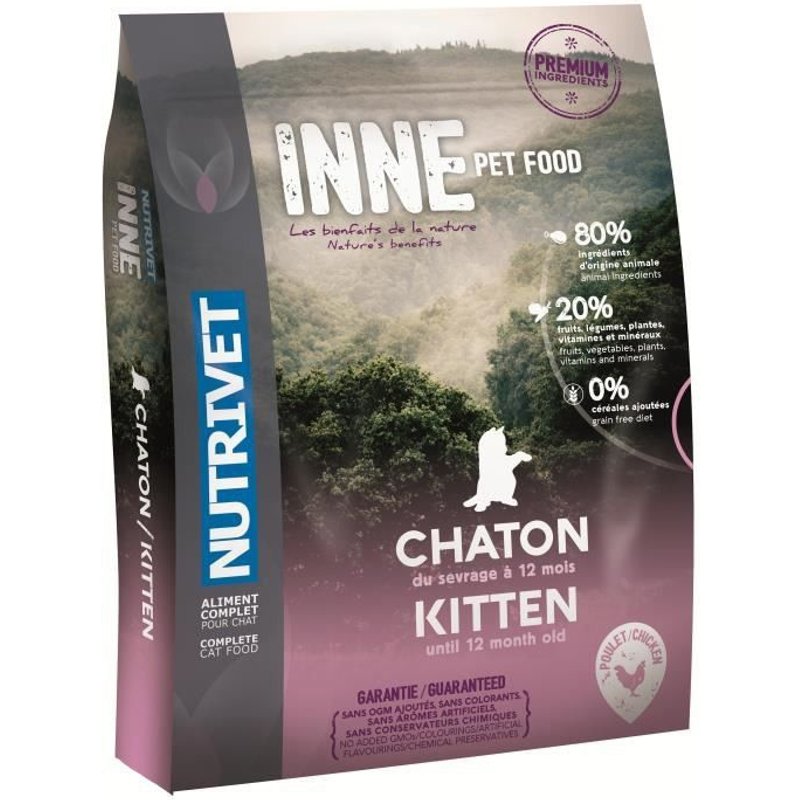 Nutrivet Croquettes Au Poulet Inne - Pour Chaton - 1,5 Kg