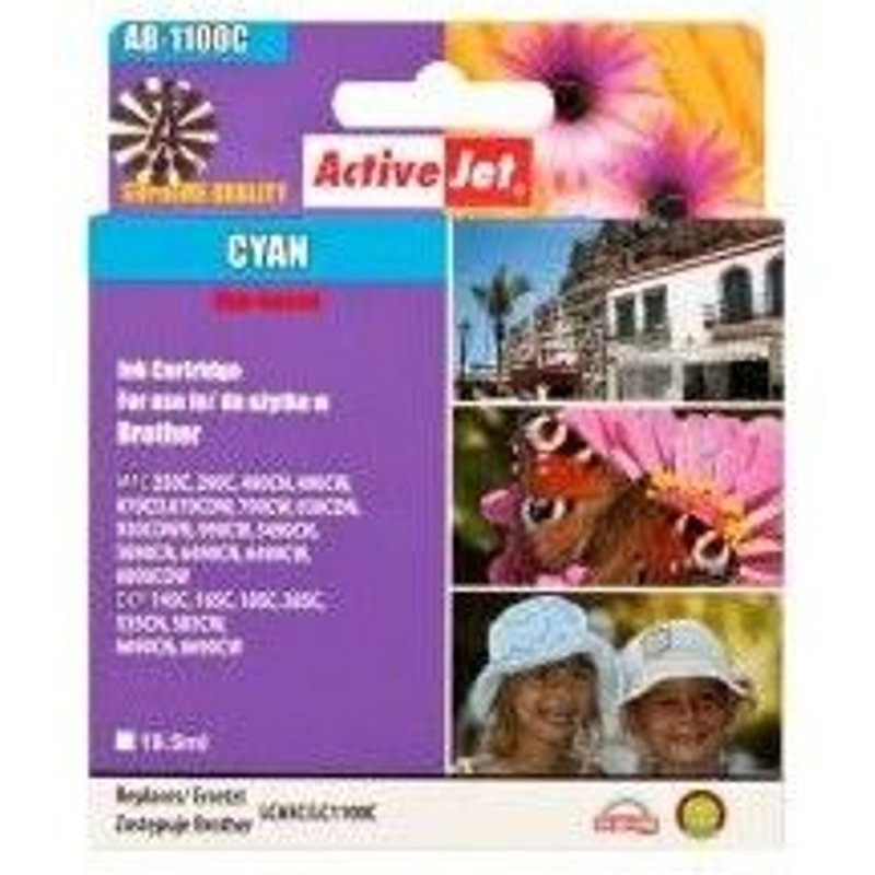ActiveJet AB-1100CNX Supreme - 19.5 ml - taille XL - cyan - compatible - cartouche d'encre (alternative pour : Brother LC1100C, Brother LC980C) - pour Brother DCP-185, 395, 585, 6690, J715, MFC-490, 5490, 790, 795, 990, J615; Justio MFC-5890