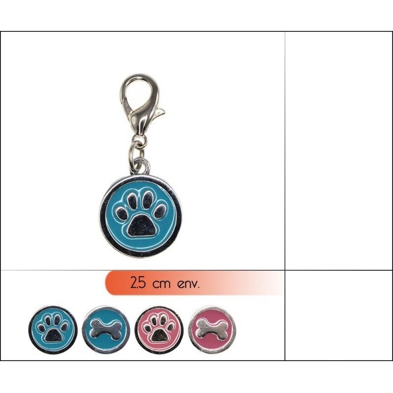 Médaillon Pour Animaux (2,5cm) - Rose